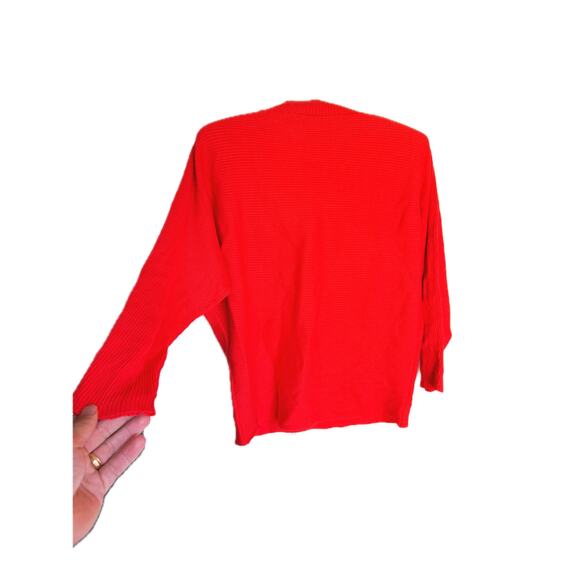 Vince Camuto Mock Neck Ribbed Sweater XS Red Christmas - Picture 9 of 9